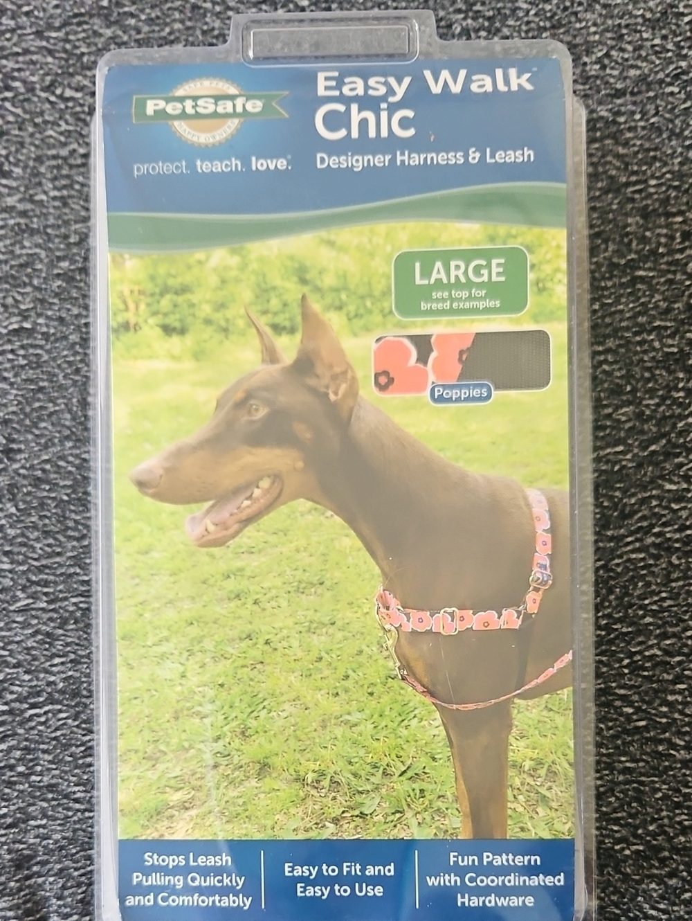 PetSafe Easy Walk Chic Harness & Leash - Pink Poppies Pattern
